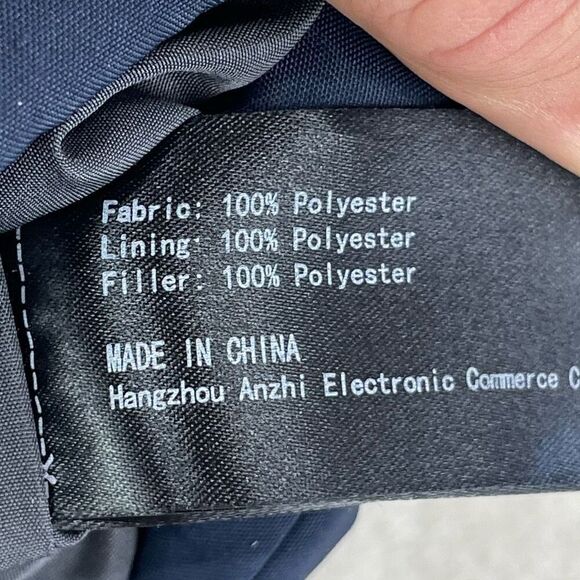 Wantdo‎ Jacket Mens XL Navy Red Retro Hooded Puffer Full Zip Vest - Picture 7 of 9